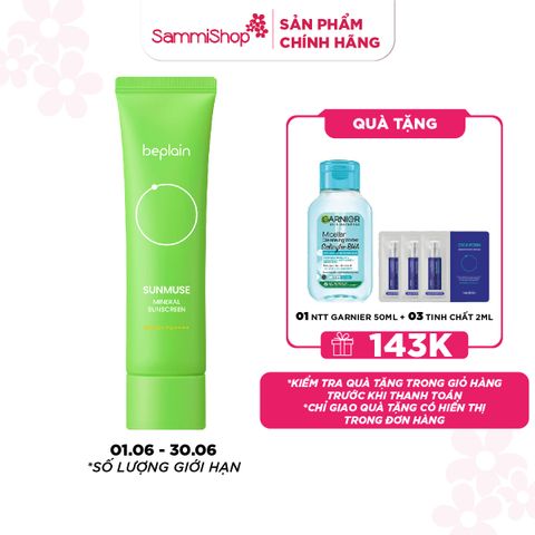 APP+WEB 01.06 - 30.06 Beplain Kem chống nắng Sunmuse Mineral Sunscreen SPF50+ PA++++ 50ml