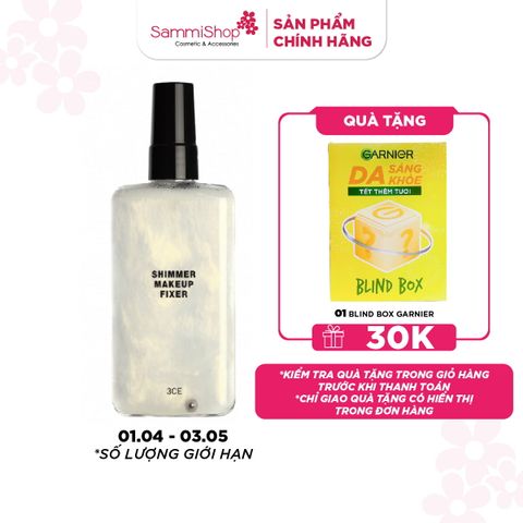 APP.WEB 01.04 - 03.05 3CE Xịt khóa nền Shimmer Makeup Fixer 95ml
