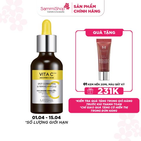 M1T1 01.04 - 15.04 Missha Tinh chất Vita C Plus Spot Correcting & Firming Ampoule 30ml
