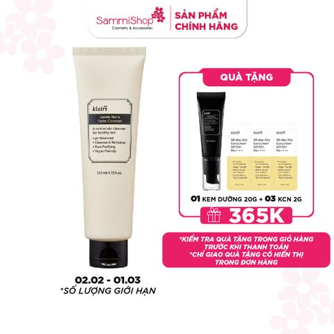 APP+WEB 02.02 - 01.03 Dear, Klairs Sữa rửa mặt Gentle Black Facial Cleanser 140mL