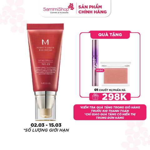 APP+WEB 02.03 - 15.03 Missha Kem nền M Perfect Cover BB Cream EX SPF42 PA+++ 50ml