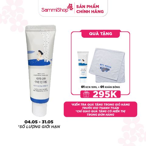 APP-WEB 04.05 - 31.05 Round Lab Kem chống nắng Birch Juice Moisturizing Sunscreen 50ml