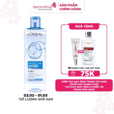 APP+WEB 02.02 - 01.03 Loreal Micellar Water 3-in-1 Refreshing Even For Sensitive Skin 400ml