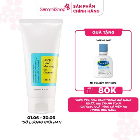 APP+WEB 01.06 - 30.06 COSRX sữa rửa mặt Low pH Good Morning Gel Cleanser 150ml