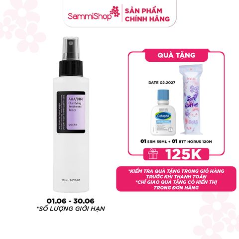 APP+WEB 01.06 - 30.06 COSRX Nước hoa hồng AHA/BHA Clarifying Treatment Toner 150ml ver 2
