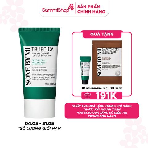 APP-WEB 04.05 - 31.05 Some By Mi Kem chống nắng Truecica Mineral Calming Tone-up Suncream 50ml