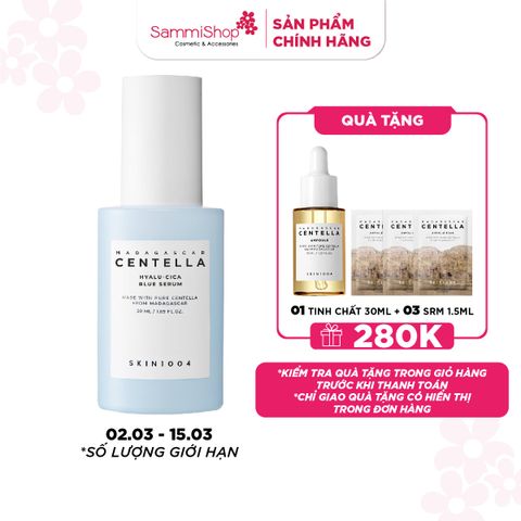 APP+WEB 02.03 - 15.03 Skin1004 Tinh chất Madagascar Centella Hyalu-cica Blue Serum 50ml