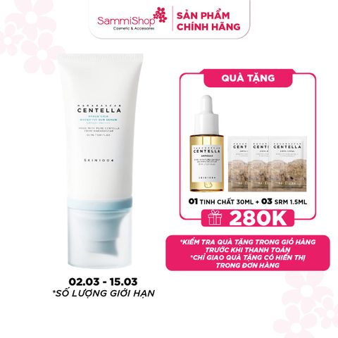 APP+WEB 02.03 - 15.03 Skin1004 TC chống nắng Madagascar Centella Hyalu-cica Water-fit Sun Serum SPF50+ PA++++ 50ml
