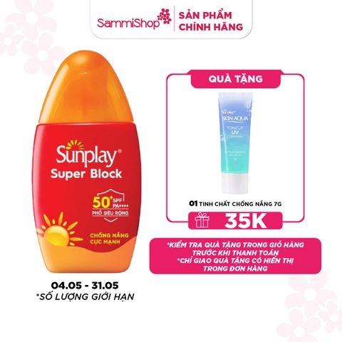 APP-WEB 04.05 - 31.05 Sunplay Sữa chống nắng Super Block SPF50+ PA++++ 30g