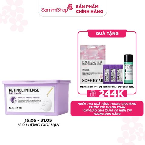 M1T1 15.05 - 31.05 Some By Mi Hộp mặt nạ giấy Retinol Intense Daily Mask 350ml (hộp 30 miếng)
