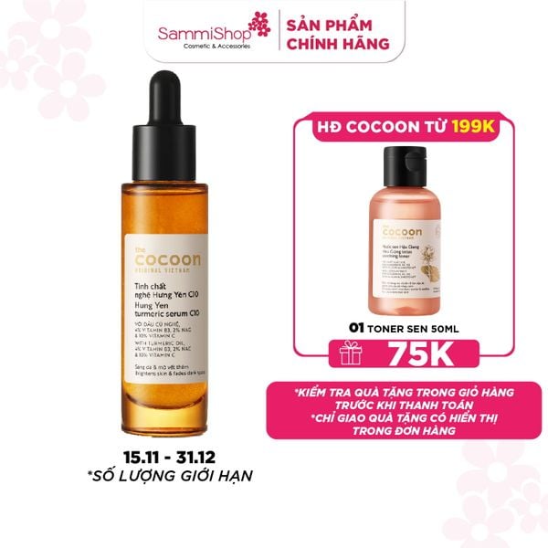 Cocoon Tinh chất nghệ Hưng Yên Turmeric Serum C10 30ml