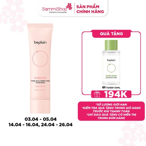 APP-WEB SPIKEDAY 14.04 - 16.04 Beplain Kem chống nắng Sunmuse Tone Up & Correcting Sunscreen Peach Pink SPF50+ PA++++ 50ml