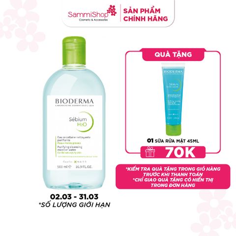 APP+WEB 02.03 - 31.03 Bioderma Nước tẩy trang Sebium H2O 500 ml