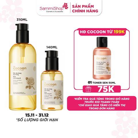 Dầu tẩy trang hoa hồng Cocoon Rose Cleansing Oil