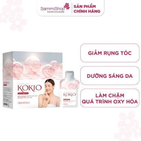 Kokio Collagen sáng đẹp da hộp 10 gói x 20ml