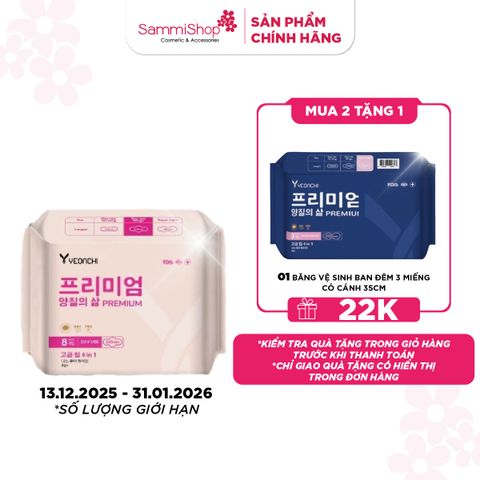 Yeonchi Băng vệ sinh ban ngày Premium 8 miếng