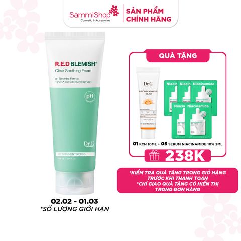 APP+WEB 02.02 - 01.03 Dr.G Sữa rửa mặt pH Cleansing R.E.D Blemish Clear Soothing Foam 150ml