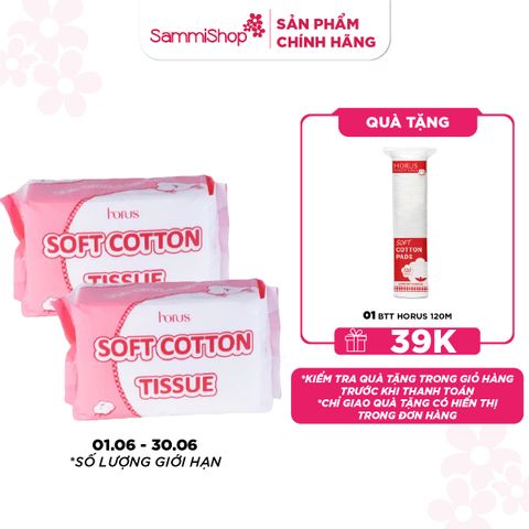 APP+WEB 01.06 - 30.06 COMBO 2 Horus Khăn khô đa năng Soft Cotton Tissue 80pcs