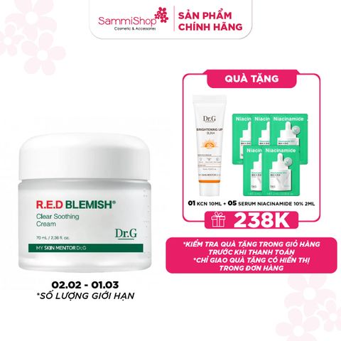 APP+WEB 02.02 - 01.03 Dr.G Kem dưỡng R.E.D Blemish Clear Soothing Cream 70ml (new)