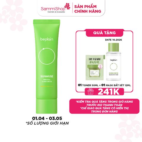 APP-WEB 01.04 - 03.05 Beplain Kem chống nắng Sunmuse Mineral Sunscreen SPF50+ PA++++ 50ml