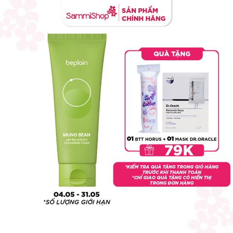 APP-WEB 04.05 - 31.05 Beplain Sữa rửa mặt Mung Bean pH-Balanced Cleansing Foam 160ml
