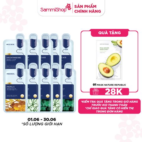 APP+WEB 01.06 - 30.06 Combo 10 Mediheal Mặt nạ Dermaplus 22ml