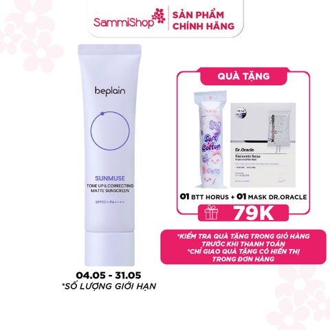 APP-WEB 04.05 - 31.05 Beplain Kem chống nắng Sunmuse Tone Up & Correcting Matte Sunscreen 50ml