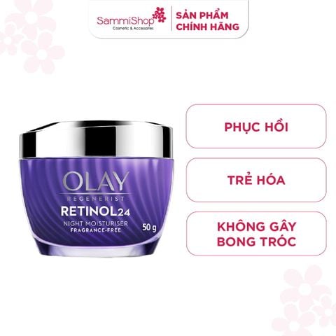 Olay Kem dưỡng ẩm trẻ hóa ban đêm Retinol 24 Night Moisturiser 50g