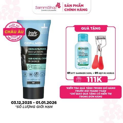 APP + WEB 3.12 - 1.1 Body Natur Kem tẩy lông Depilmen Hair Removal Cream In Shower 200ml