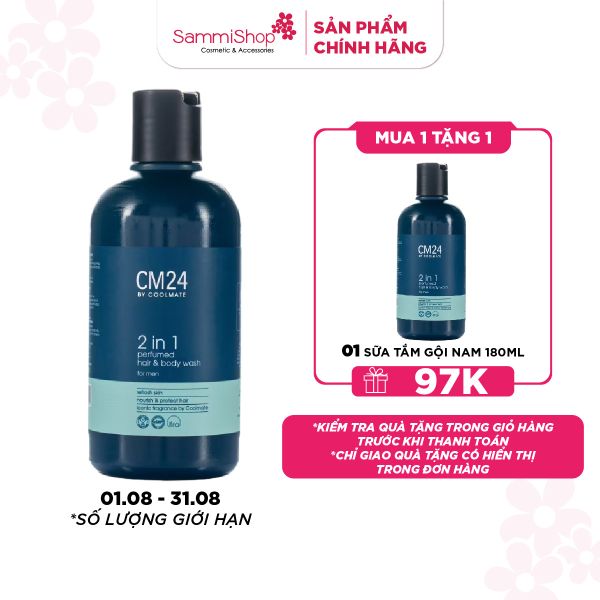 [01.08 - 31.08] CM24 by Coolmate Sữa tắm gội Nam 2in1 180ml