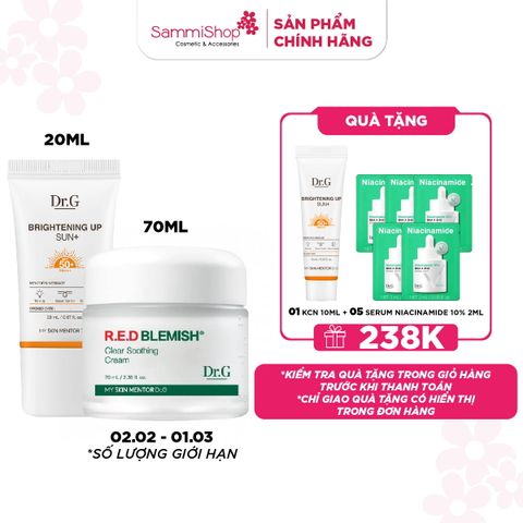 APP+WEB 02.02 - 01.03 Dr.G Bộ chăm sóc da R.E.D BLEMISH Clear Soothing Cream Bonus Set