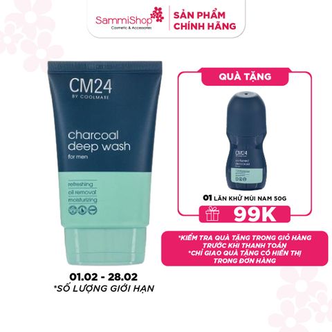 01.02 - 28.02 CM24 for Coolmen Kem rửa mặt Nam 100ml
