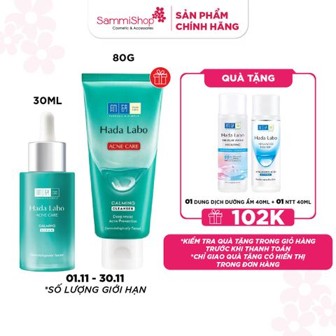 Hadalabo Tinh chất Acne Care Calming Serum 30ml + quà