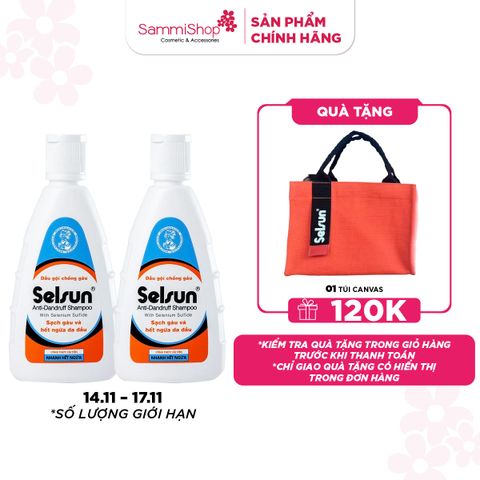 14.11 - 17.11 COMBO 2 Selsun Dầu gội chống gàu Anti-Dandruff Shampoo With Selenium Sulfide 100ml