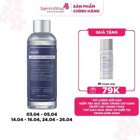 APP-WEB SPIKEDAY 14.04 - 16.04 Dear, Klairs nước hoa hồng Supple Preparation Unscented Toner 180ml