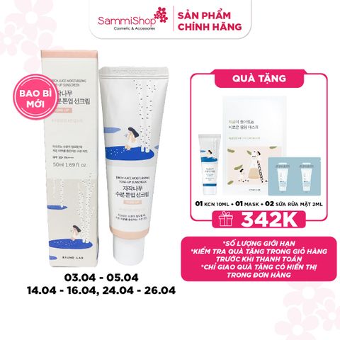 APP-WEB SPIKEDAY 14.04 - 16.04 Round Lab Kem chống nắng Birch Juice Moisturizing Tone-up Sunscreen 50ml