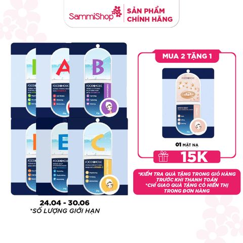 25.04 - 30.06 Foodaholic mặt nạ Derma with Vitamin