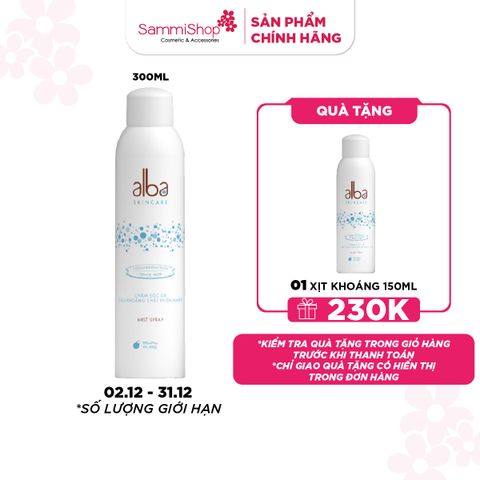 01.12 - 31.12 MUA 1 TẶNG 1 Alba Skin Care Xịt khoáng 300ml