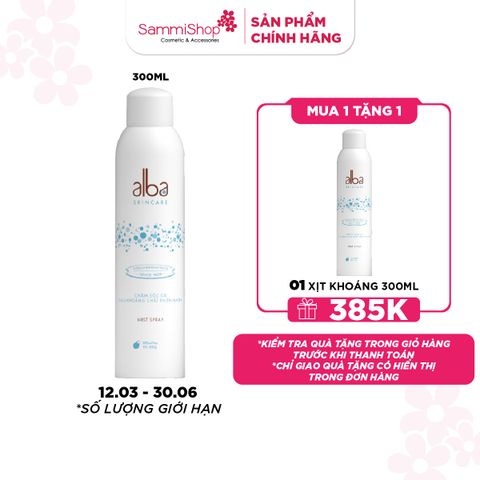 12.03 - 30.06 MUA 1 TẶNG 1 Alba Skin Care Xịt khoáng 300ml