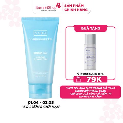 APP-WEB 01.04 - 03.05 Bring Green Sữa rửa mặt Bamboo Hyalu Hydrating Cleansing Foam 120ml