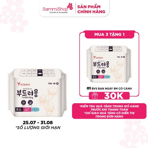 Yeonchi Băng vệ sinh ban ngày Softfeeling 8 miếng