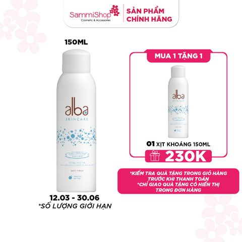 12.03 - 30.06 MUA 1 TẶNG 1 Alba Skin Care Xịt khoáng 150ml