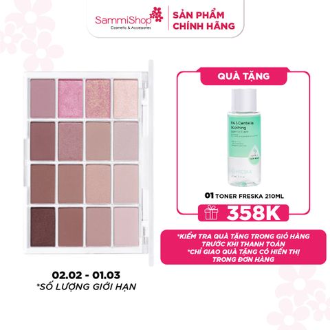 02.02 - 01.03 Wakemake Bảng phấn mắt Soft Blurring Eye Palette 14g