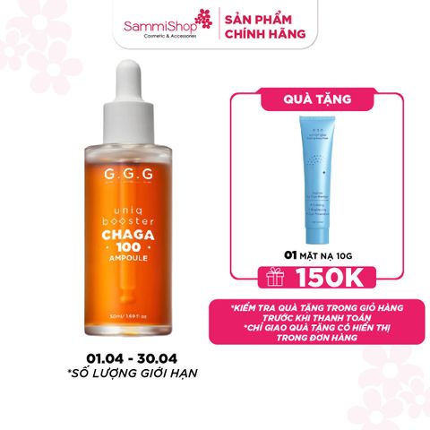 G.G.G Tinh chất Uniq Booster Chaga Mushroom 100 Ampoule 50g