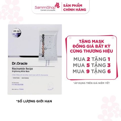 SALE TOÀN NHÃN 3.12 - 1.1 Dr.Oracle Mặt nạ Niacinamide Recipe Brightening White Mask 25ml