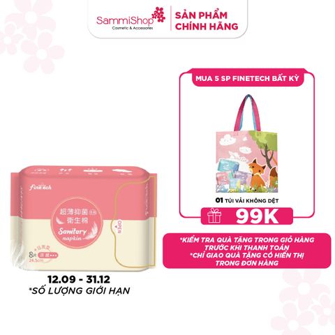 Finetech Băng vệ sinh ban ngày 24.5cm 8 miếng