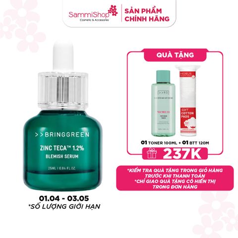 APP-WEB 01.04 - 03.05 Bring Green Tinh chất Zinc Teca Blemish Serum 25ml