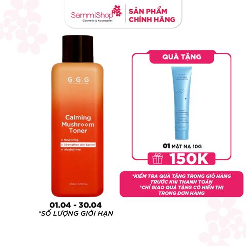G.G.G Nước hoa hồng Calming Mushroom Toner 200ml
