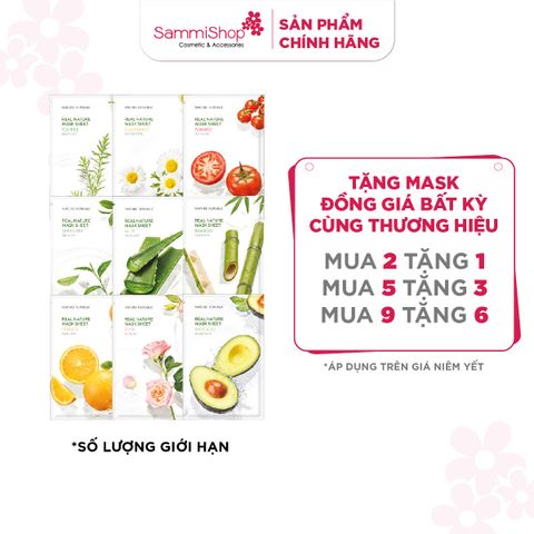 SALE TOÀN NHÃN 3.12 - 1.1 Nature Republic Mặt nạ giấy Real Nature bất kỳ