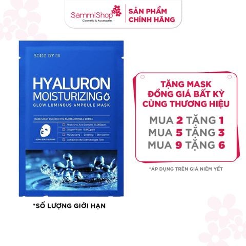 SALE TOÀN NHÃN 3.12- 1.1 Some By Mi Mặt nạ giấy Hyaluron Moisturizing Glow Luminous Ampoule Mask 25g